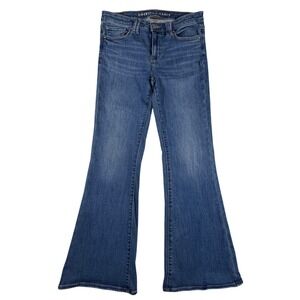 American Eagle Low Rise Flare Jeans Medium Next Level Stretch Womens Size 6 (31)